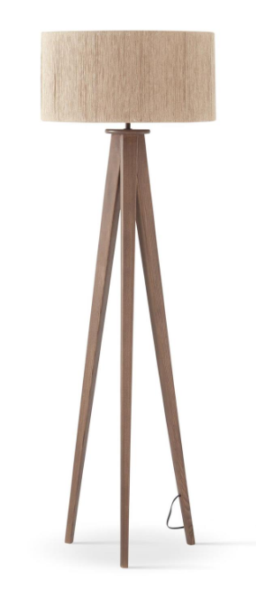 60.5 INCH MODERN TRIPOD FLOOR LAMP W/JUTE SHADE