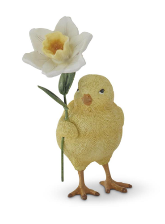 4.5 Inch Resin Chick w/Flower III