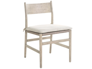 Set of 2   River Rock Wood Back Side Chair

