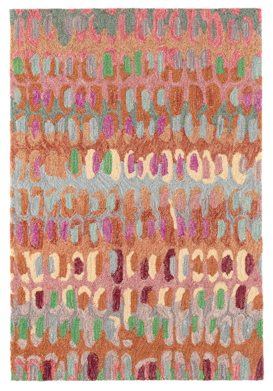 Paint Chip Hand Micro Hooked Wool Rug - Clay - 2' x 3'