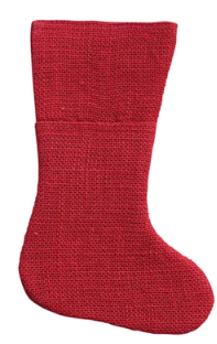 Woven Jute Stocking Shaped Cutlery Sleeves, Red