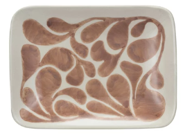 Hand-Painted Stoneware Plate w/ Abstract Design IV