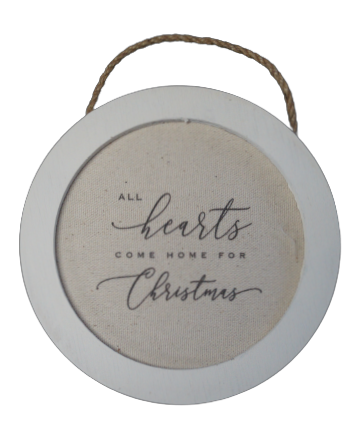 Round Canvas Ornament Frame All Hearts ***