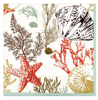 Marine Study Ivory Napkins