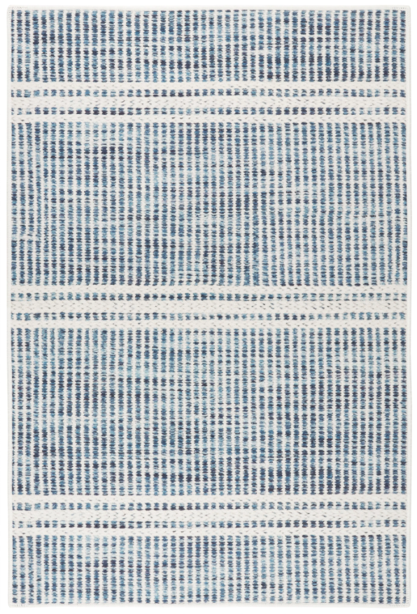 Malta Blue Machine Washable Rug 3x5