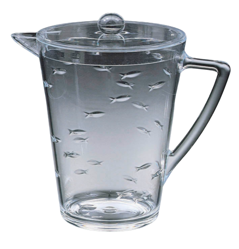 Embossed Fish 2.5 Qt Acrylic Pitcher
