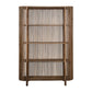 Mango Wood Slatted Bookcase with 4 Shelves