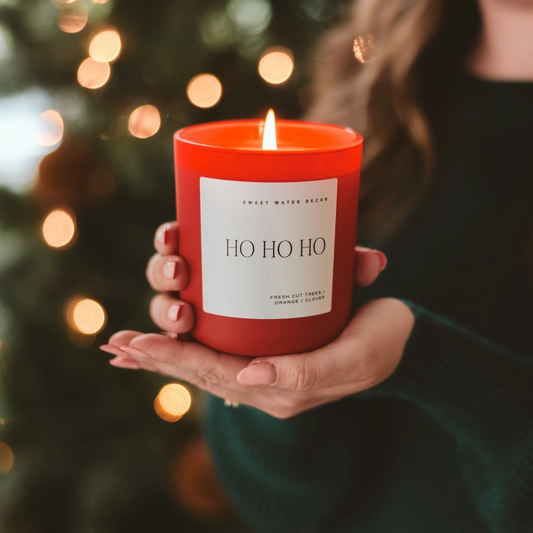 Ho Ho Ho 15 oz Soy Candle - Christmas Decor & Gifts