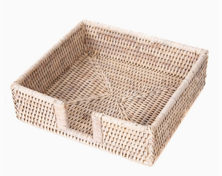 Rattan Napkin Holder with Cutout
