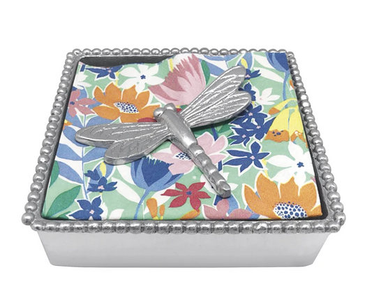 Dragonfly Beaded Napkin Box