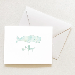 Whale Weathervane Sleeved Note Card
