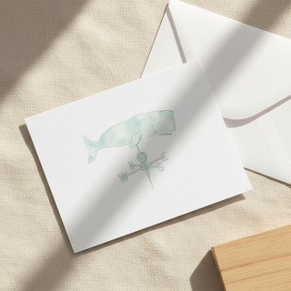 Whale Weathervane Sleeved Note Card
