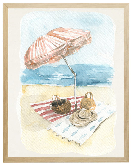 Watercolor Beach Scene B