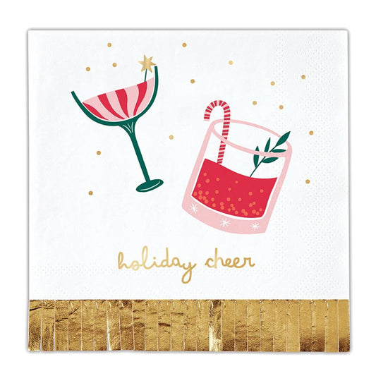 Foil Fringe Napkin - Holiday Cheer