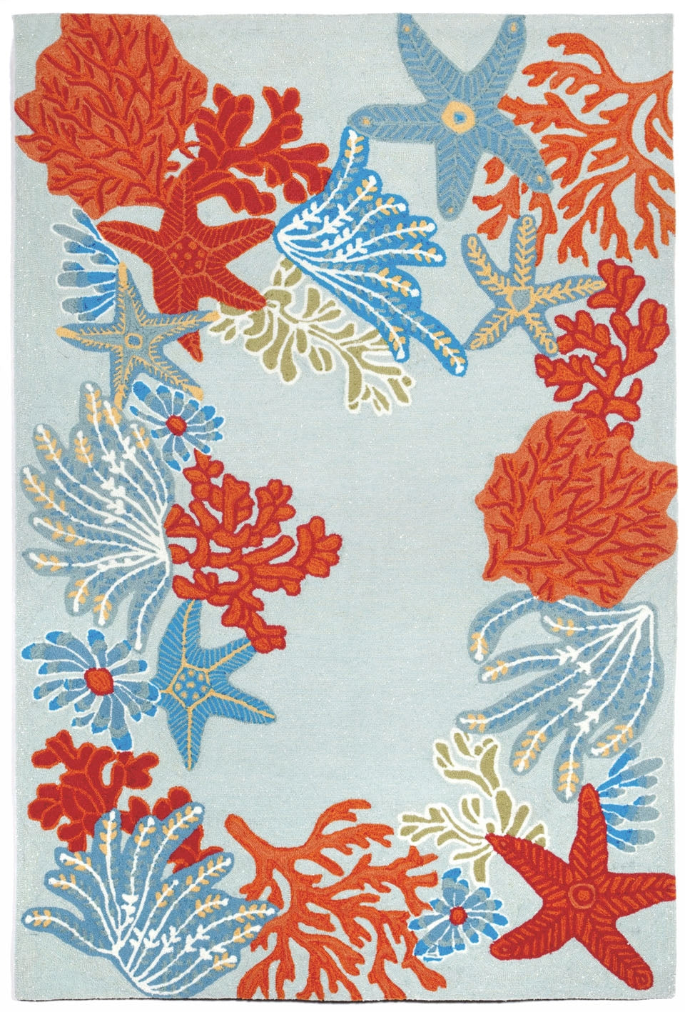 Ocean Scene Aqua Rug 24x36