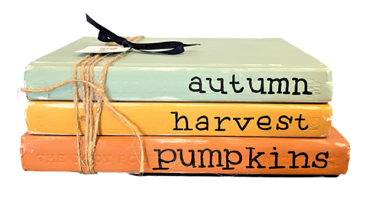 Autumn, Harvest, Pumpkins Book Stack