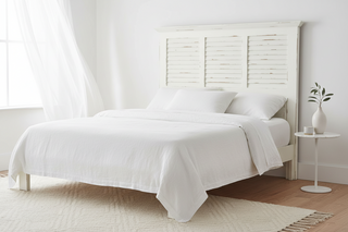 White Shutter Queen Headboard
