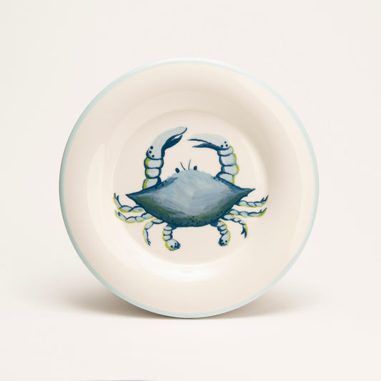 Blue Crab Round Plate