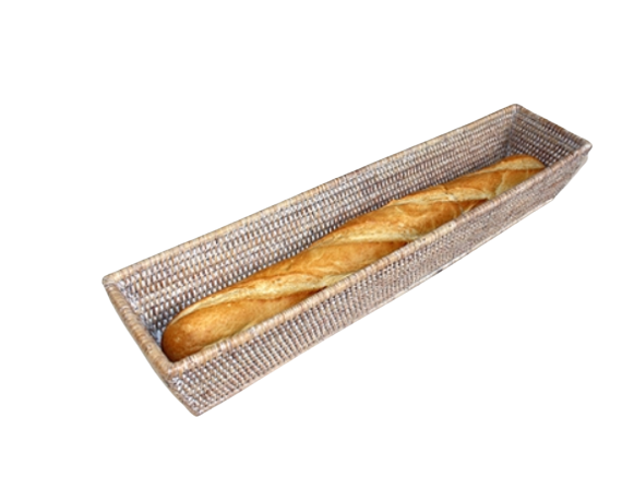 White French Bread Basket