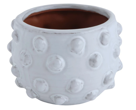 Terracotta Planter with Raised Dots Small