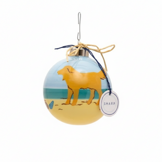 Beach Dog Yellow Ornament
