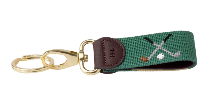 Golf on Jade Green Key Fob