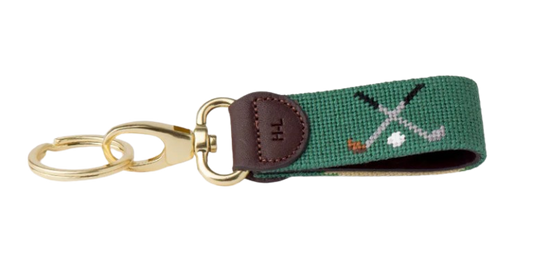 Golf on Jade Green Key Fob