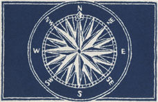 Compass Navy Indoor/Outdoor Rug