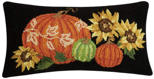 Autumn Still Life Hooked Pillow
