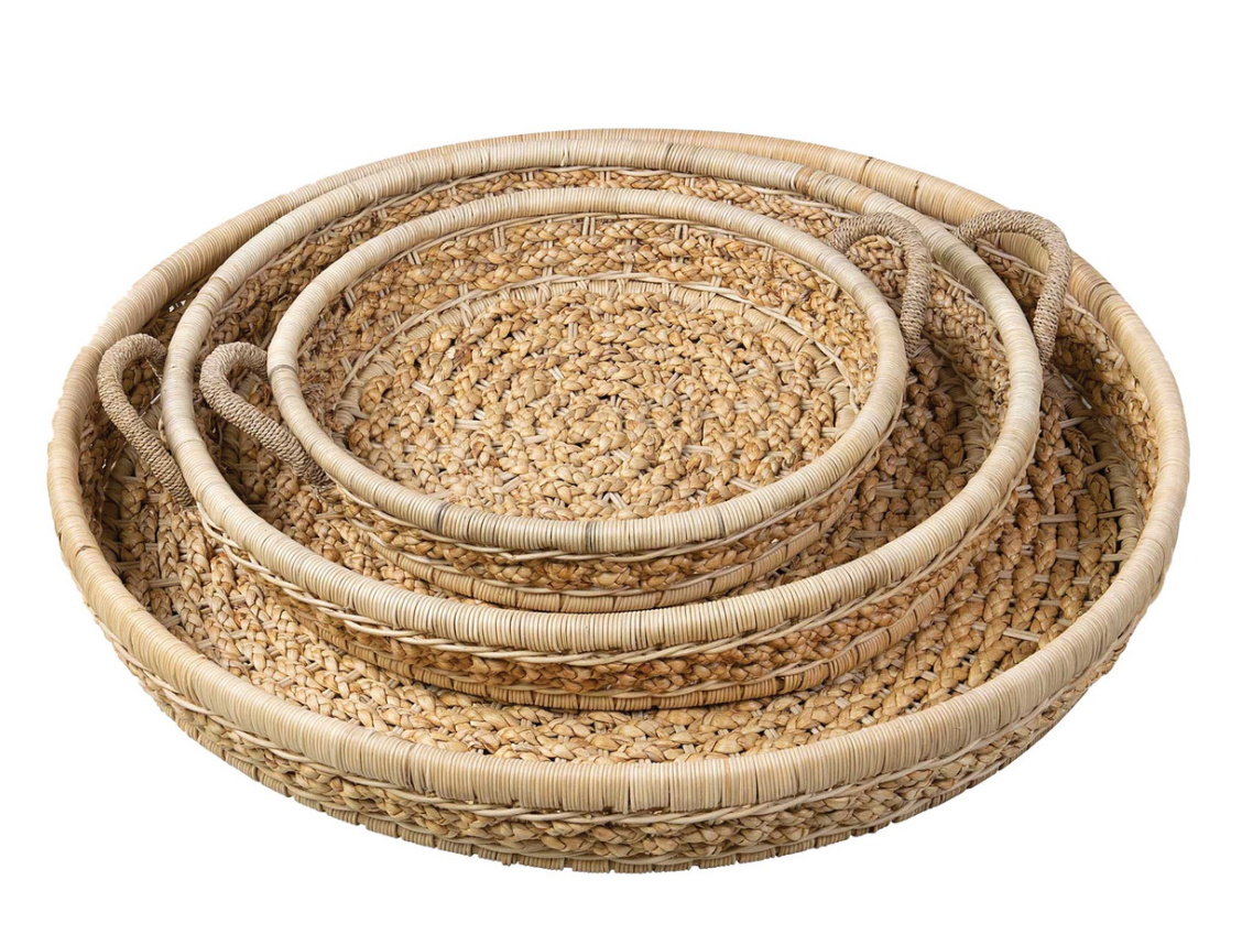 Gaia Round Woven Wall Decor Basket, Set of 3