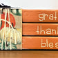 Grateful, Thankful, Blessed Book Stack