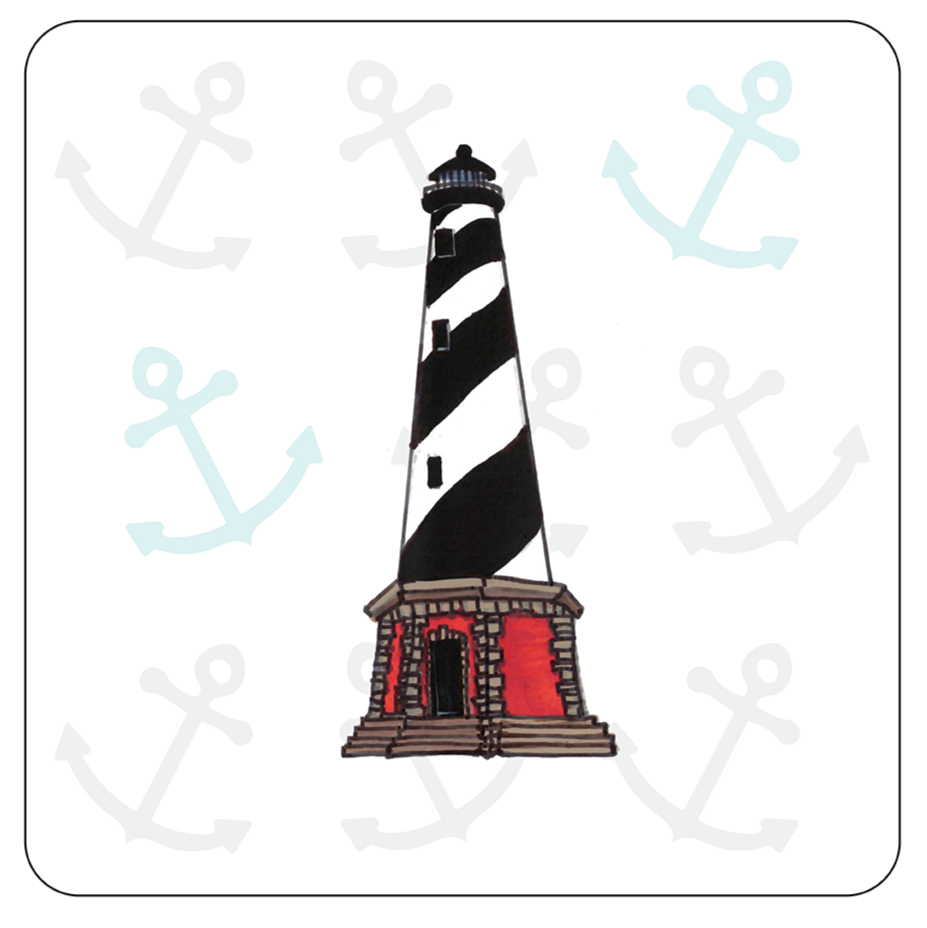 Lighthouse Outer Banks 4 Piece Coaster Set