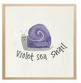 Nautical Alphabet V Violet Sea Snail Print