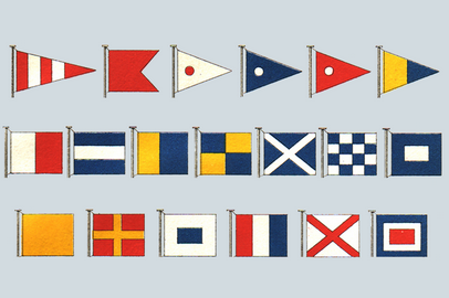 Nautical Flags Paper Placemats
