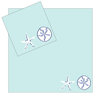 Aqua Shells Napkin
