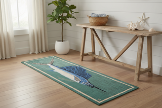 Hooked Rug Sailfish 30" x 96" Runner
