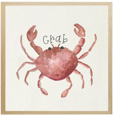 Nautical Alphabet C Crab Print