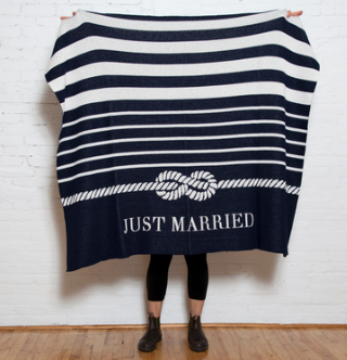 Tie The Knot "Just Married" Throw