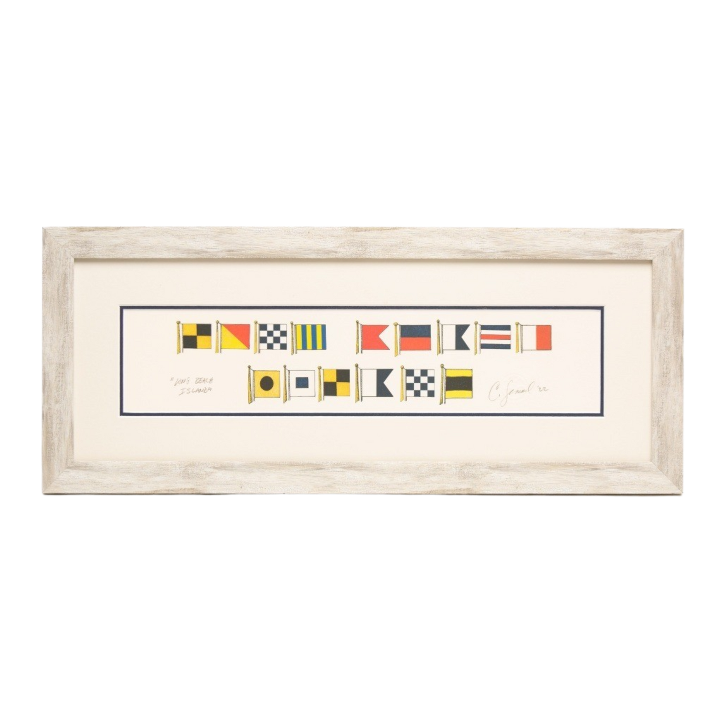 Long Beach Island Signal Flag Frame