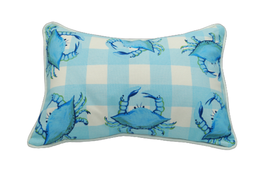 Blue Crab Pillow 16x10