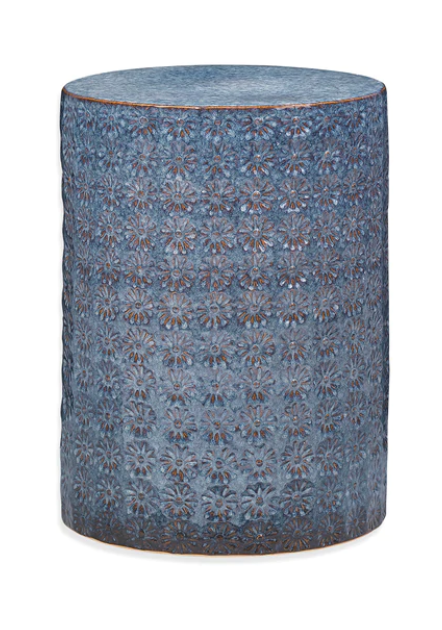 Blue Wildflower Side Table