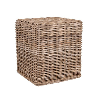 Delia 16" Square Woven Stool Natural
