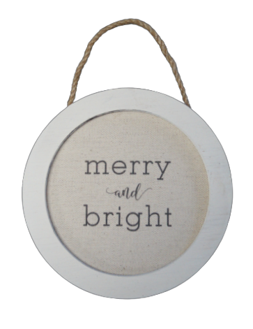 Merry and Bright White Ornament