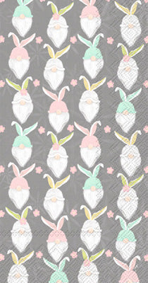 Bunny Gnome Pattern Guest Napkins
