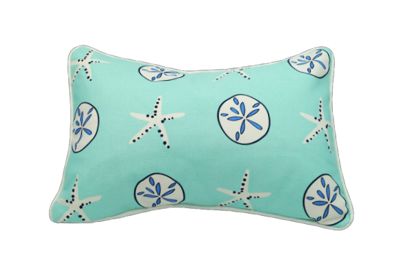 Aqua Shells Pillow