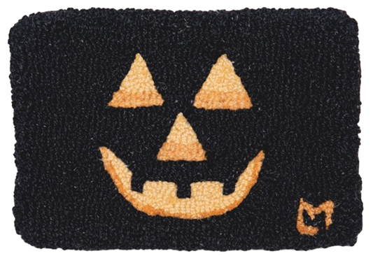 Jack O Lantern Hooked Pillow