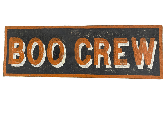Boo Crew Reclaimed Wood Sign