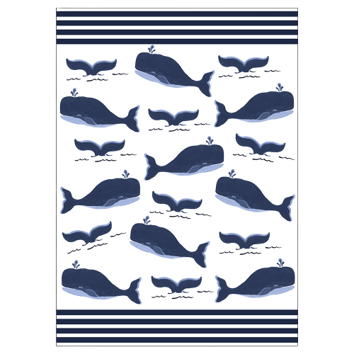 Blue Whale Kitchen Towel