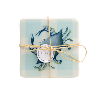 Blue Crab 4 Piece Coaster Set
