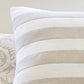 Rugby Natural and Cream Stripe Pillow